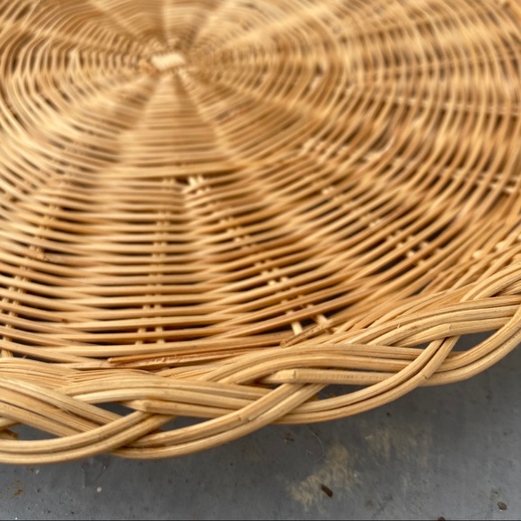 Vintage Other - Vintage Flat Wicker Basket Vintage Other - Vintage Flat Wicker Basket